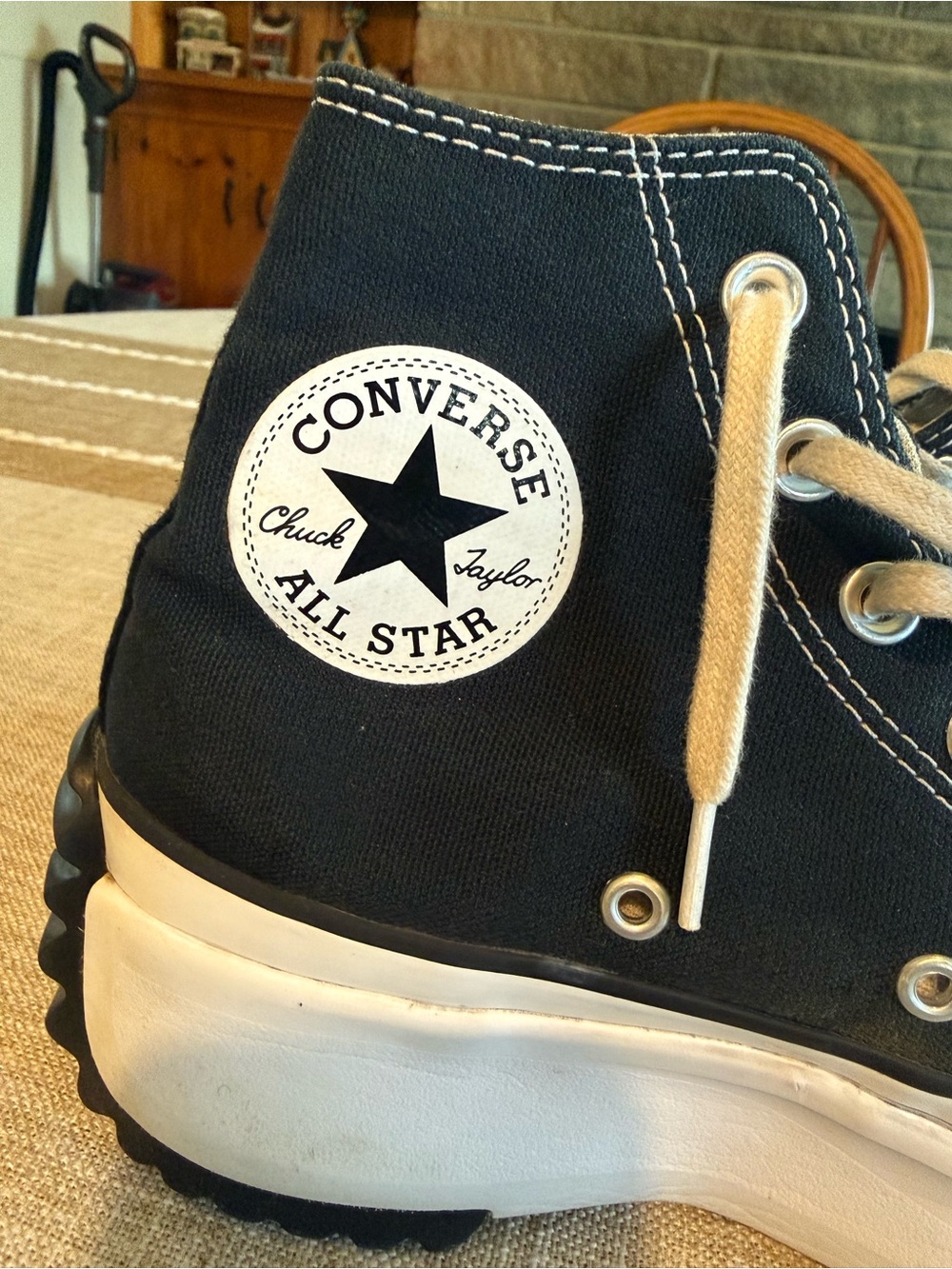 Converse Women’s Black High-Top Platform Chuck Taylor Sneakers - Picture 4 of 4